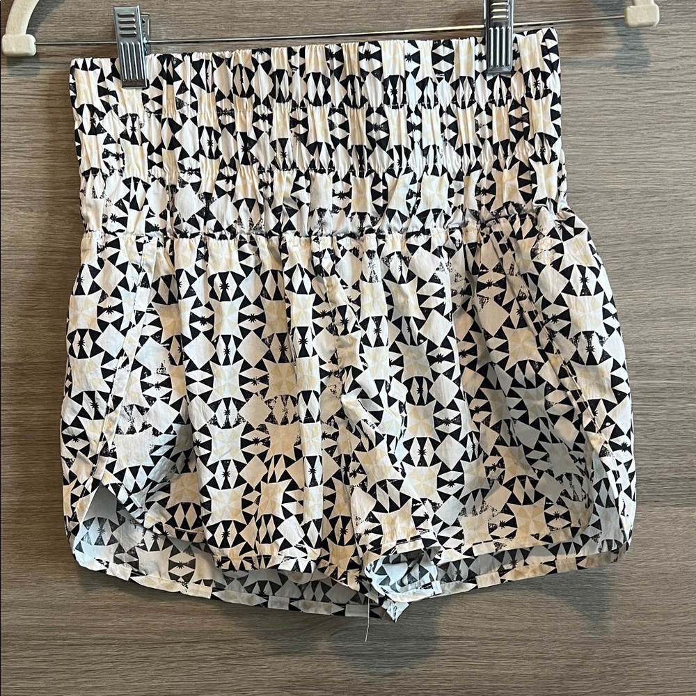 FP Movement by Free People Black and White High Waist Shorts
